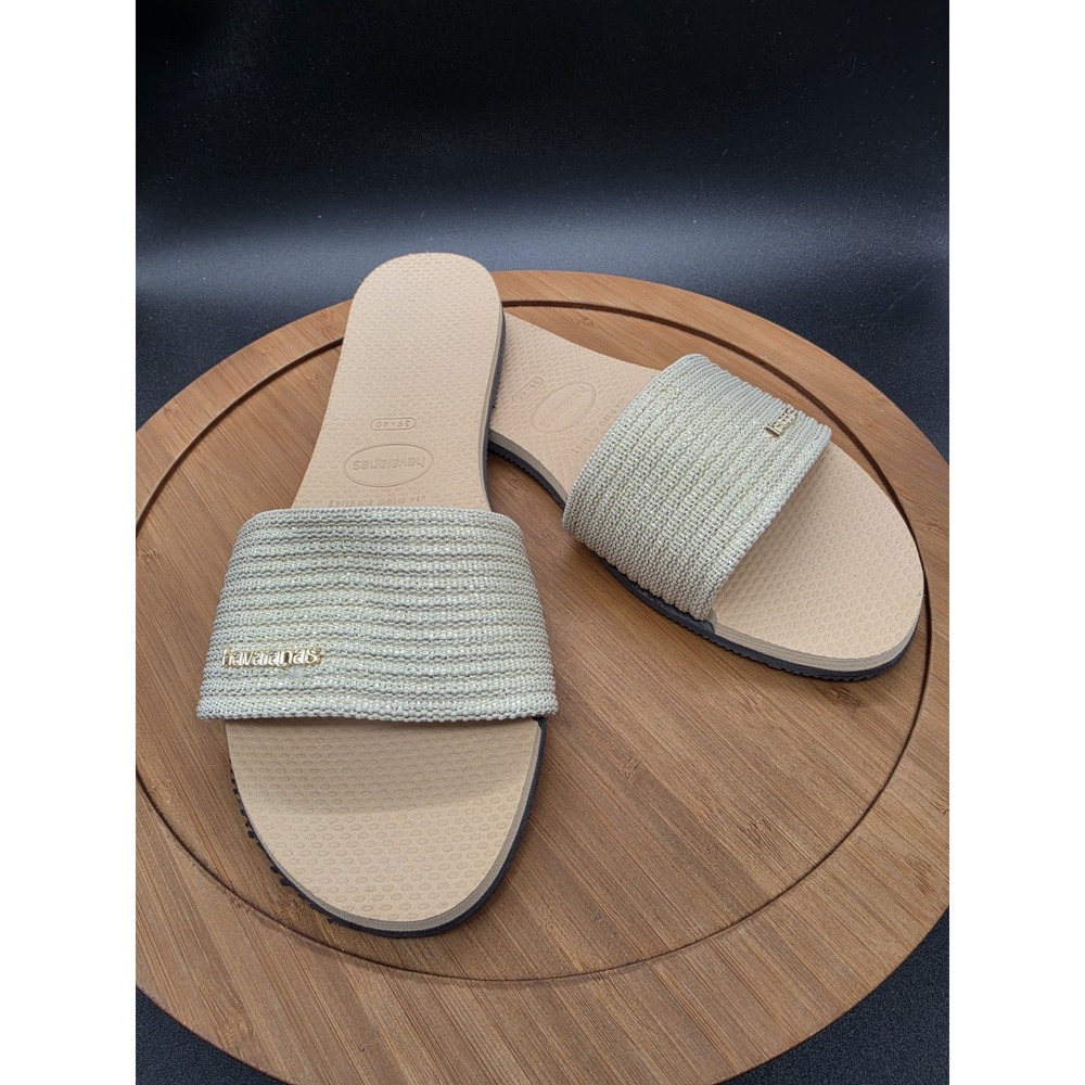 Havaianas Golden Metallic Sandals Womens Size 39/40 US 9/10